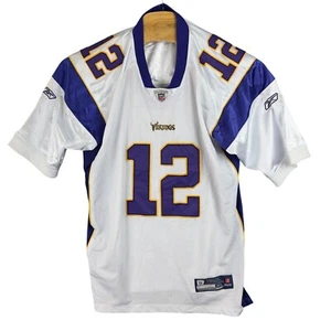 Vtg Reebok NFL Minnesota Vikings Percy Harvin #12 Jersey Men 50 White Purple - Picture 1 of 9