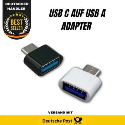 AURUM® USB C auf USB A Adapter OTG USB-Stick Samsung Xiaomi Huawei MacBook Buchs - Bild 1 von 4