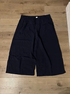 Gap Womens Blue Cropped Wide Leg Pants w/ Drawstring Size XL Tall - Picture 1 of 3