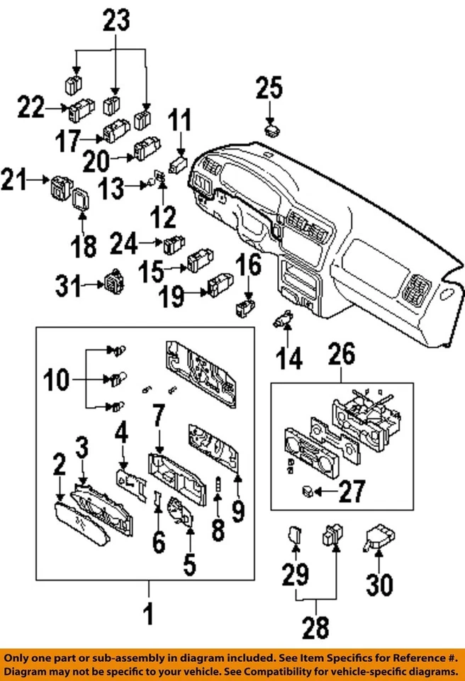 Medidor de velocímetro usado se adapta a: Isuzu RODEO 1998 clúster 3,2 L 6 cilindros VIN W 8º Foto 1 de 2