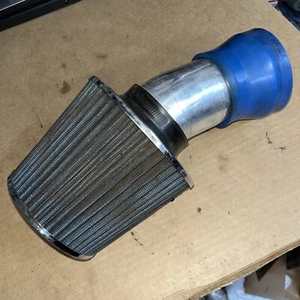 Universal 3 to 3.5” Tapered Air Intake Cone Filter Chrome w/ Tube Car Truck SUV - Bild 1 von 15