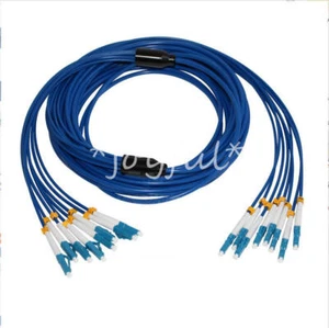50M Indoor Armored LC-LC 8 Strand Single-Mode 9/125 Fiber Optical Patch Cord - Afbeelding 1 van 1