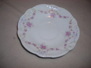 Vintage C T Germany weiß rosa Blumen Untertasse - gebraucht - Bild 1 von 1