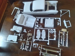 '57 Chevy Bel Air Karosserie, Innenausstattung, Glas, Stoßstangen 1957 - Monogram 1/24 - Teile - Bild 1 von 6