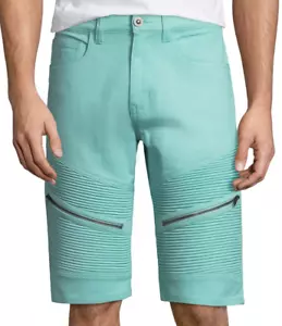 NEW ROCAWEAR AQUA BLUE LONGER LENGTH STRETCH SHORTS MENS 40  - Picture 1 of 2