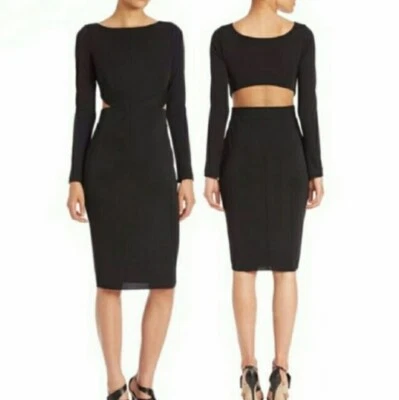 Bailey 44 Valerie Cutout Black Sheath Dress Md - Image 1 of 4