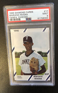 1990 Diamond Tampa Yankees #17 Mariano Rivera Rookie PSA 9 with team set