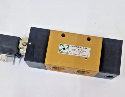 Pneumax 4122.32.0.1.C.M2-- 3/2 Magnet-Federventil - 1/2" Anschlüsse, N/C 24 V DC