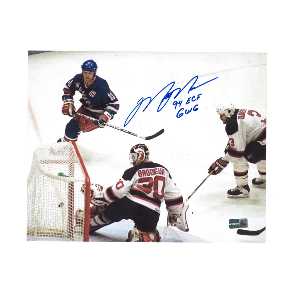 Fotografía 8x10 autografiada con inscripción '94 ECF GWG' de Mark Messier New York Rangers Foto 1 de 1