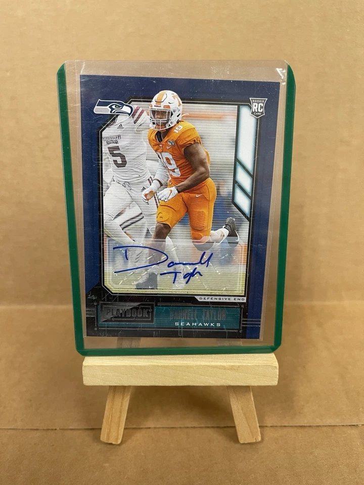 2020 Panini Playbook Darrell Taylor RC Auto #186 Seahawks - Image 1 of 2