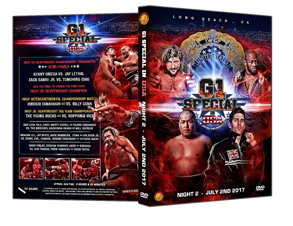 Official NJPW New Japan Pro Wrestling : G1 Special in USA 2017 - Night 2 DVD - Image 1 of 1