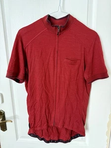Decathlon TRIBAN Men's Merino Short-Sleeve Cycling Jersey Large L Burgundy Red - Picture 1 of 11