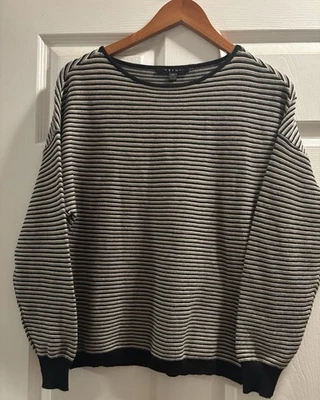 CYRUS XS Jersey Punto Blusa Jersey Rayas Negro/Gris/Beige Usado Foto 1 de 4