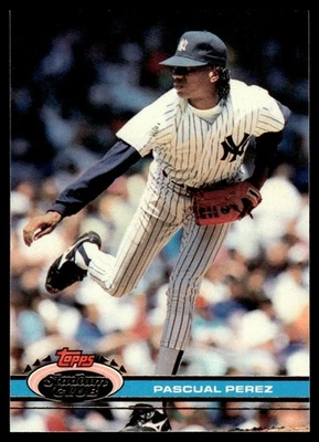 1991 Stadium Club Pascual Perez New York Yankees #485 - Image 1 of 2