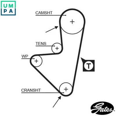 TIMING BELT 1175RM FOR PEUGEOT PARTNER/MPV/Box/Body/MPV 205/II/Convertible 1.4L - Image 1 of 4