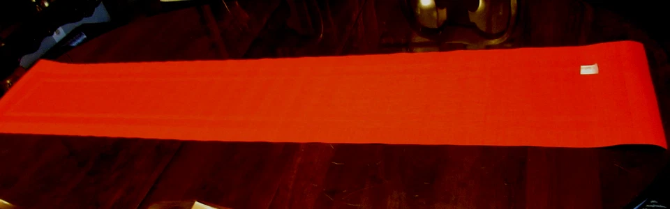 TABLE RUNNER. CHRISTMAS   72" LONG.   14" WIDE. 70%    PVC. 30% POLYESTER - Image 1 of 1