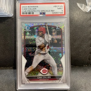 2023 Bowman Chrome Cam Collier BCP-125 Prospect Speckle #107/299 PSA 9 come nuovo - Foto 1 di 5
