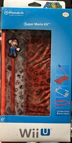 NEW Super Mario Kit Console Skin + Case + Bumper + Stylus for Nintendo Wii U