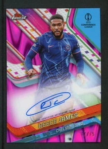 2025 REECE JAMES 17/75 AUTO TOPPS CHROME UEFA CONFERENCE LEAGUE RAY WAVE - Picture 1 of 2