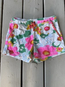 Mini Boden Terry Cloth Shorts Girls Size 10Y Floral Print Colorful - Picture 1 of 5