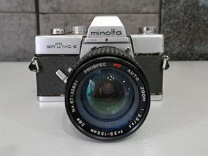 Minolta SRT MC-II Silver & Black 35mm Manual Focus SLR Film Camera Parts Only - Picture 1 of 6
