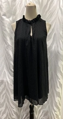 Vestido Babydoll Vineyard Vines Negro Forrado Transparente Talla XS Foto 1 de 4