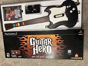 Playstation 2 PS2 Guitar Hero Controller Bundle mit Box Spiel GH CIB komplett - Bild 1 von 7