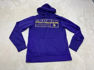 Minnesota Vikings Hoodie Adult Small Purple Spell Out Hooded Sweatshirt NFL - Picture 1 of 8