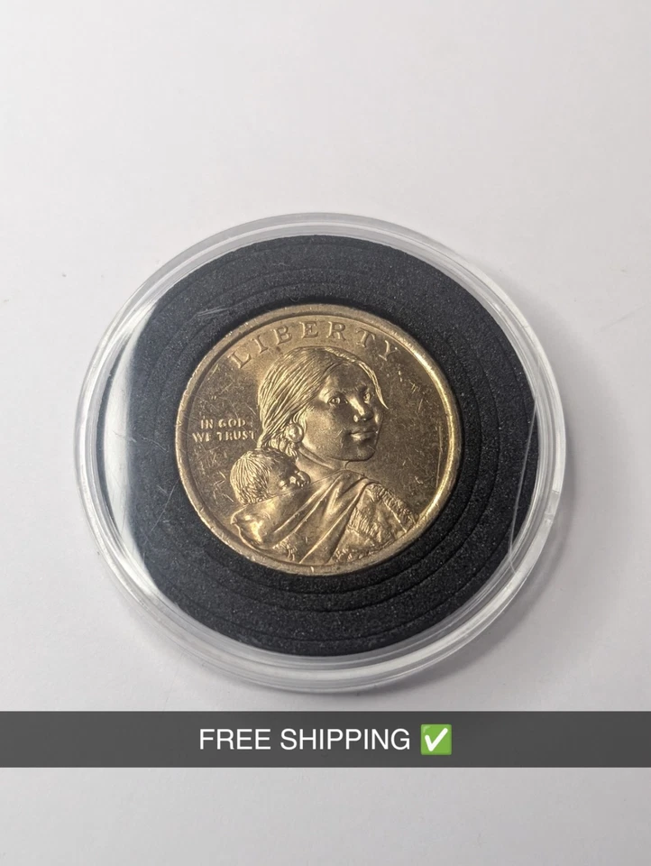 USA One Dollar Sacagawea Coin Wampanoag Treaty 1621 Rare Circulated✅ - Image 1 of 4