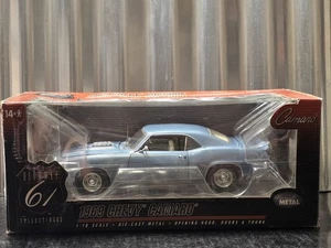 Highway 61 DCP 1969 Chevy Camaro SS 1:18 Scale Diecast Car 50383 Glacier Blue - Picture 1 of 11