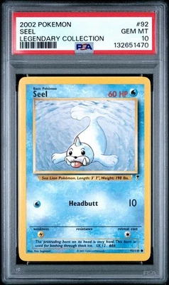 2002 Pokemon Legendary Collection # 92 Seel PSA 10 Card! GEM MINT! NEW CERT! - Image 1 of 2