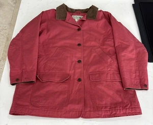 LL Bean Barn Jacke Damen Canvas Chore Mantel Vintage Cord Kragen Größe 1X - Bild 1 von 13