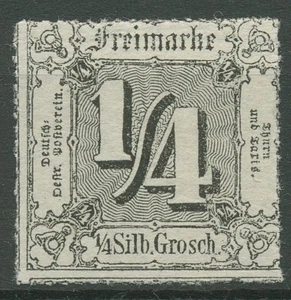 Thurn und Taxis 1865 1/4 monete d'argento 35 MNH - Foto 1 di 1