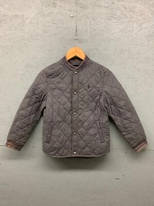 Polo Ralph Lauren Bomber Jacket Boys’ Size M (10-12) Gray Quilted Snap Button - Picture 1 of 13
