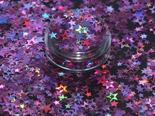 2g Holographic Rose Pink 'Hocus Pocus' Stars Nail Art Glitter Slime Sequins