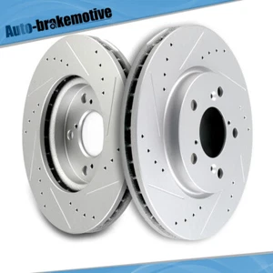 FOR 2005 2006 2007 2008 2009-2010 HONDA ODYSSEY DRILLED FRONT BRAKE DISC ROTORS - Picture 1 of 10