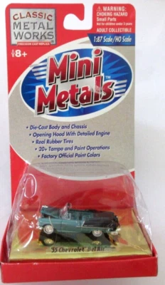 '55 Chevrolet Bel Air Convertible Classic Metal Works Mini Metals™ 30106 Blue - Image 1 of 3