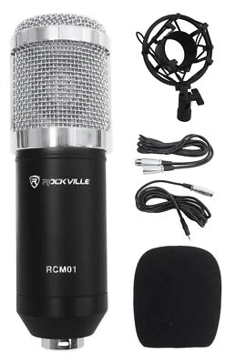 Rockville RCM01 Video Conference Live Stream Recording Microphone Zoom Mic - Image 1 of 4