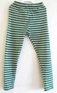 Misha And Puff RN141926 Kids Green & White Leggings Pima Cotton Size 4 - Picture 1 of 8