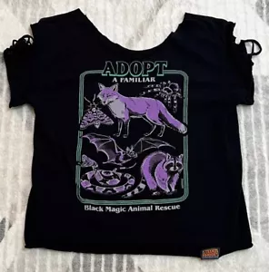Steven Rhodes Adopt A Familiar - Black Magic Animal Rescue T-shirt - Picture 1 of 8