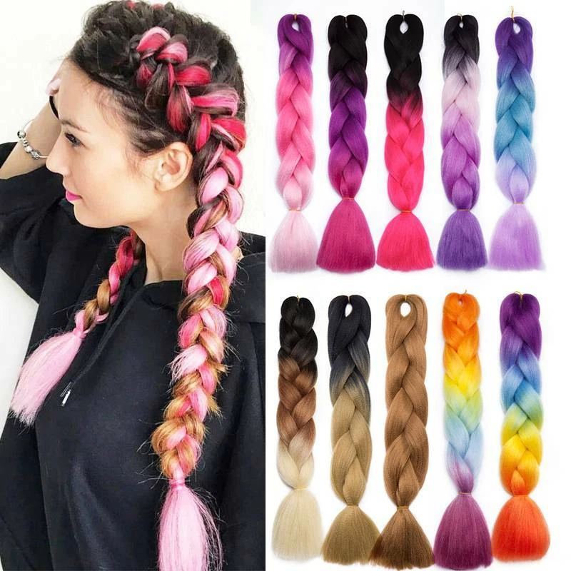 5 Packs Kanekalon Jumbo Braids – Synthetische Flechten Für Kreative Frisuren