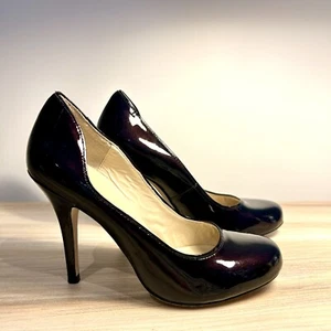 Wittner Patent Leather Shoes Dark Maroon Stiletto Heels Size 36 - Picture 1 of 14