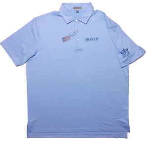PETER MILLAR NBC Golf Channel Summer Comfort Polo Shirt Blue XXL 2XL ~ New