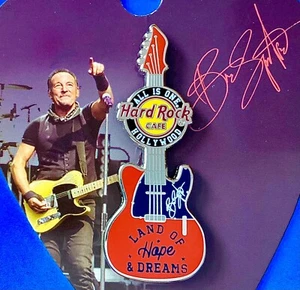 2018 Hard Rock Cafe Hollywood California Bruce Springsteen Firma Series Pin - Imagen 1 de 2
