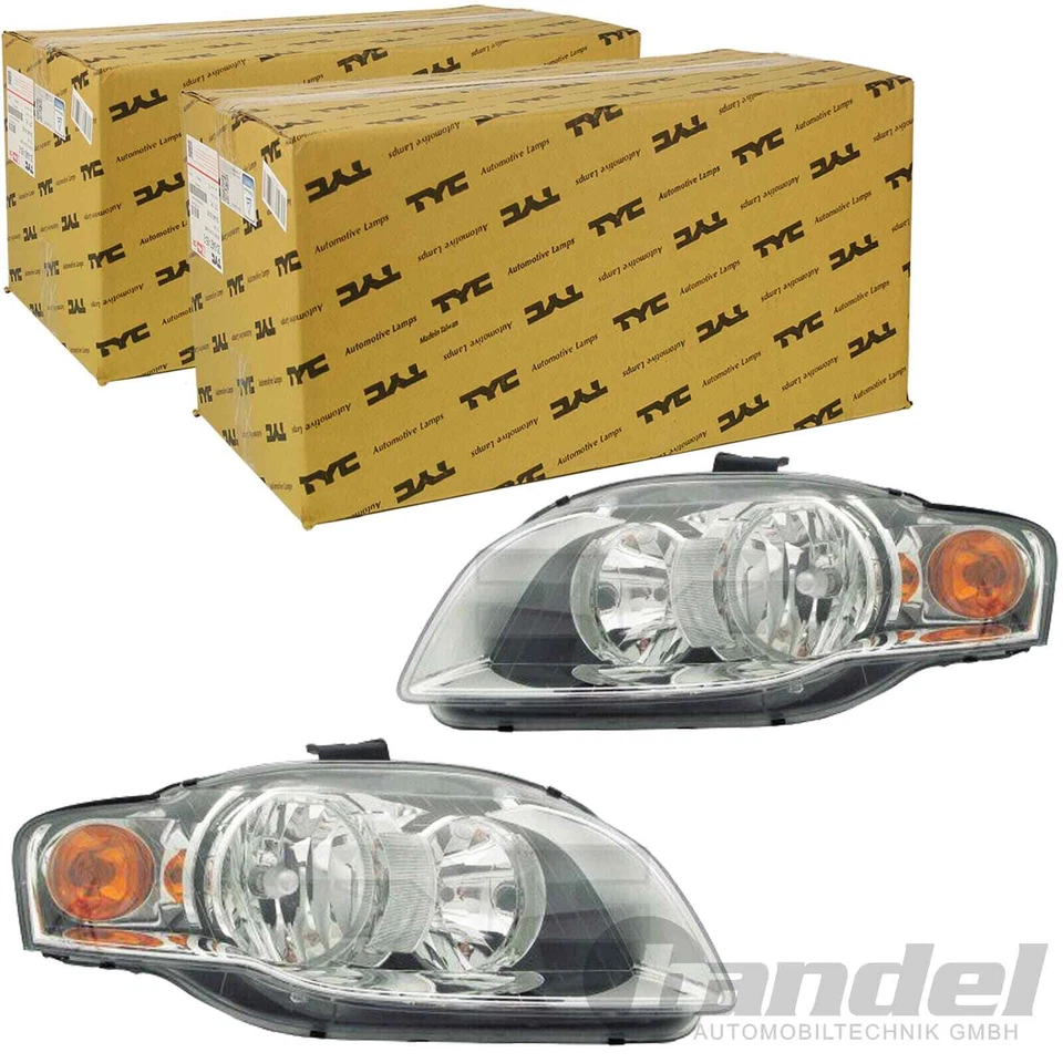 2x TYC H7/H7 HAUPTSCHEINWERFER LINKS+RECHTS LWR MIT MOTOR für AUDI A4 B7 04-09 - Bild 1 von 1