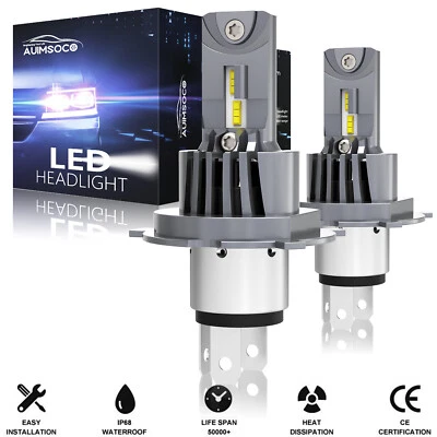 H4 9003 LED Headlight Kit Bulbs Super White Bright High /Low Beam 100000LM 6500K - Image 1 of 4