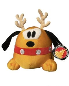 Disney Parks Reindeer Pluto Beanie Ballz Plush Toy 7”x6” (New) - Picture 1 of 9