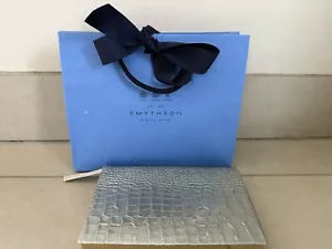BNWT Smythson Bond Street Silver Mara Portobello Notebook World Travel Lined&bag - Picture 1 of 14