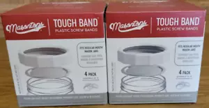 Bandas de tornillo de plástico de banda dura MasonTops boca regular paquete de 4 cajas 8 en total - Imagen 1 de 2