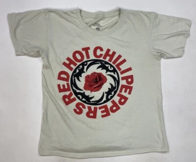 Red Hot Chili Peppers Crop Logo Graphic T-shirt Women Small Short Sleeve Music - Image 1 of 4